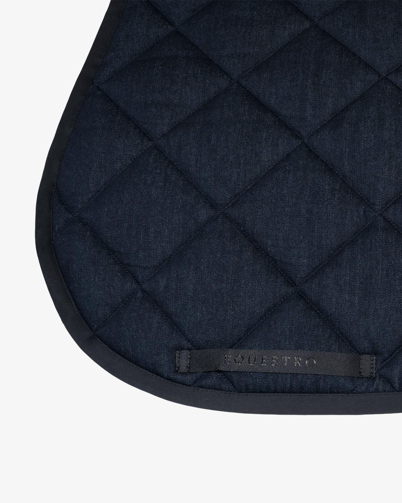 Jumping saddle pad in denim-effect technical fabric