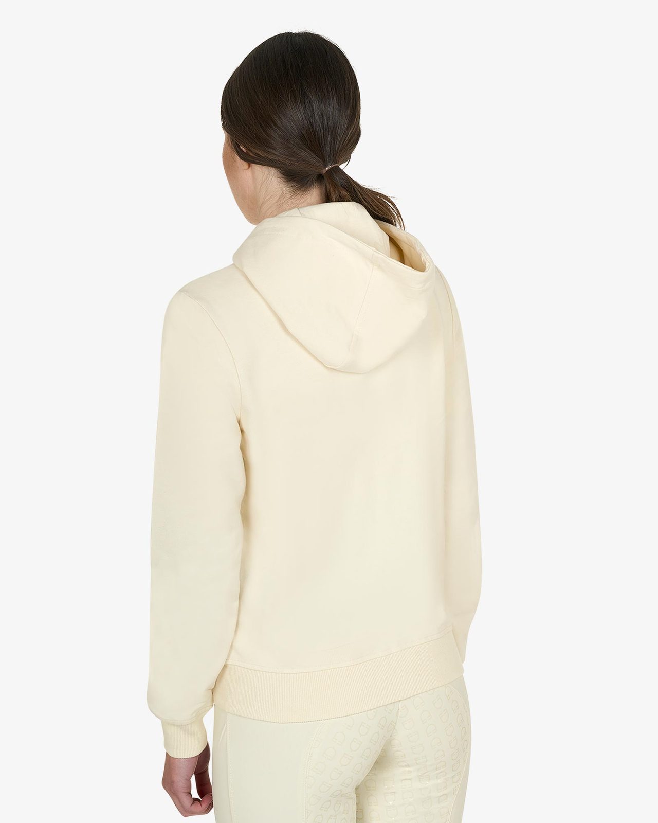 Felpa donna con cappuccio regolabile e zip