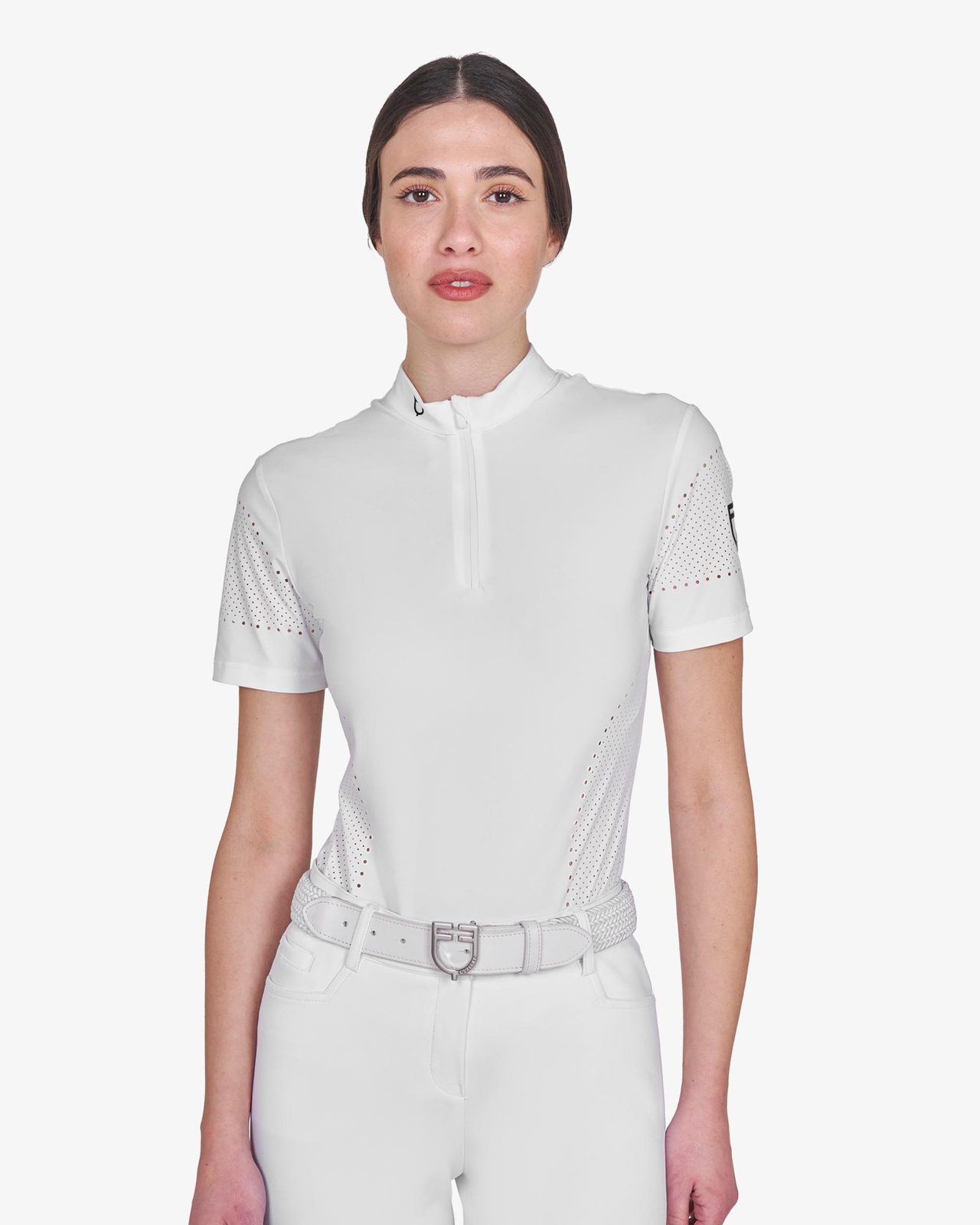 Women's training T-shirt in technical fabric with micro-holes