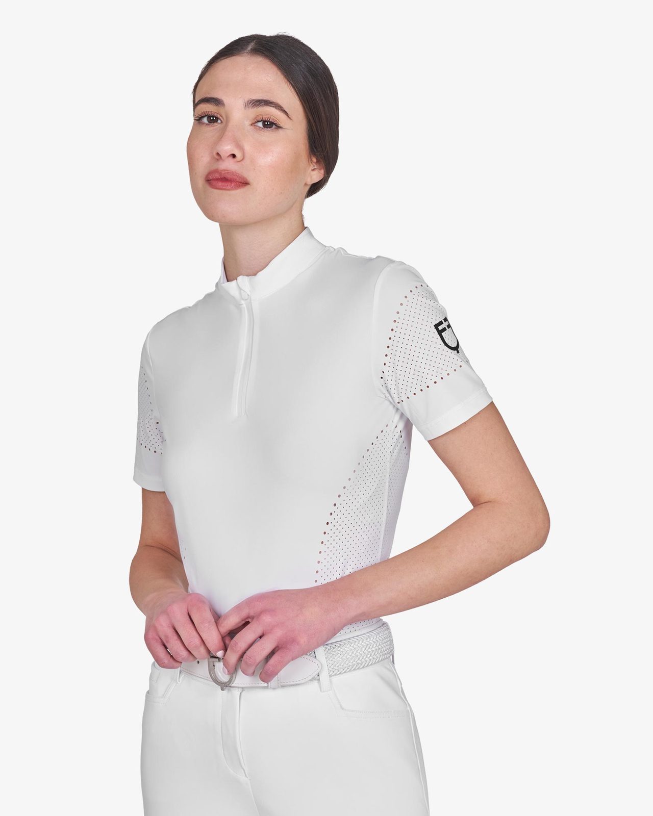 Women's training T-shirt in technical fabric with micro-holes