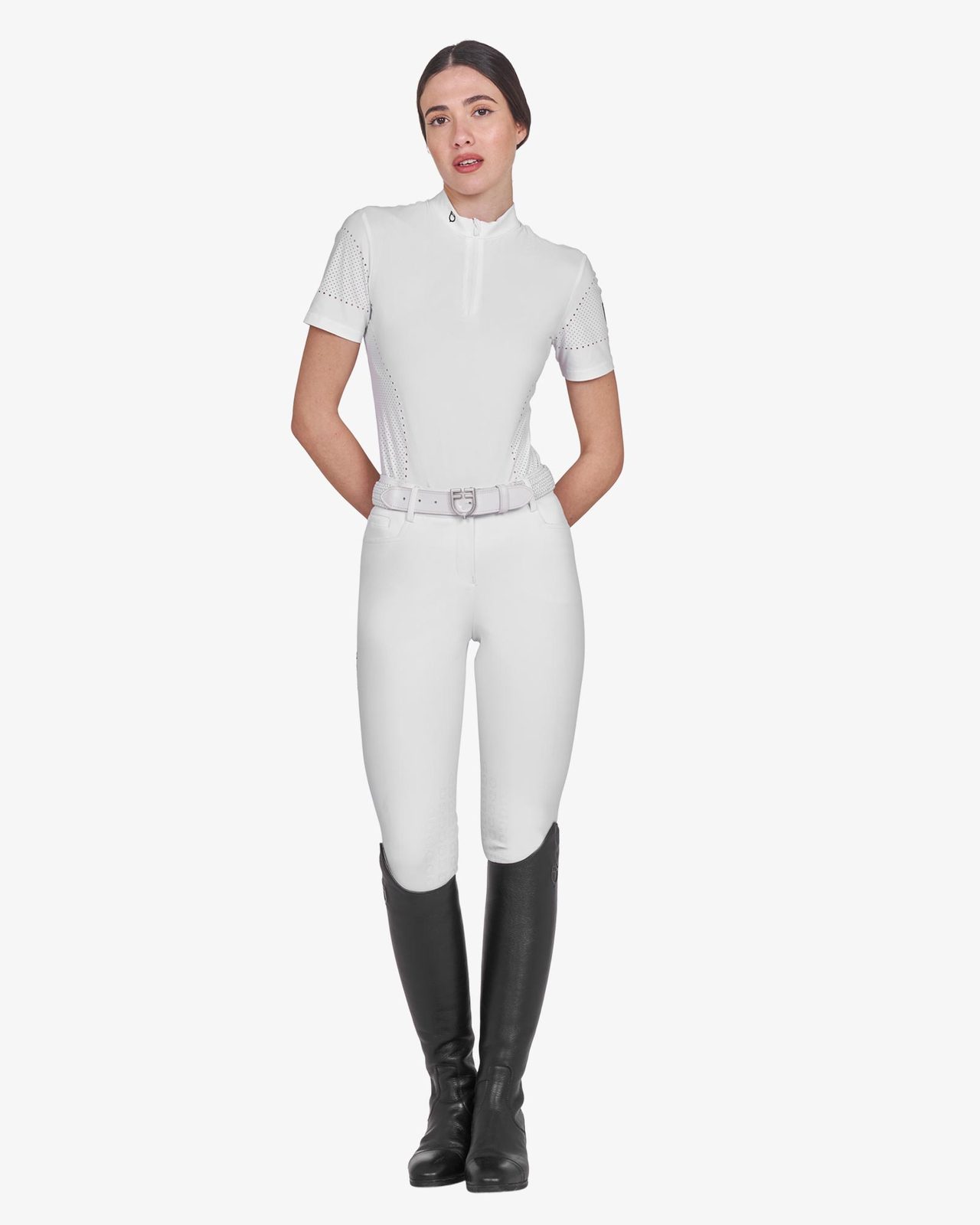Women's training T-shirt in technical fabric with micro-holes