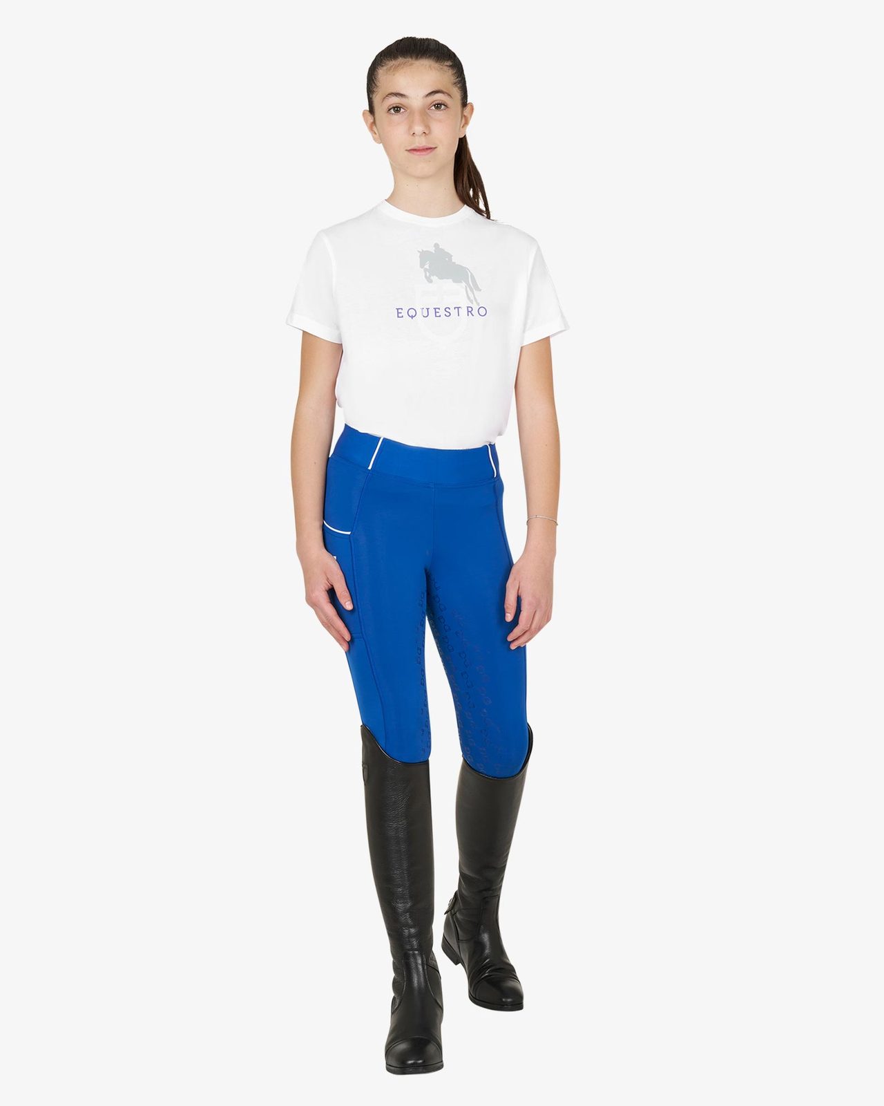 Kids' unisex Horse Jump Glossy cotton T-shirt