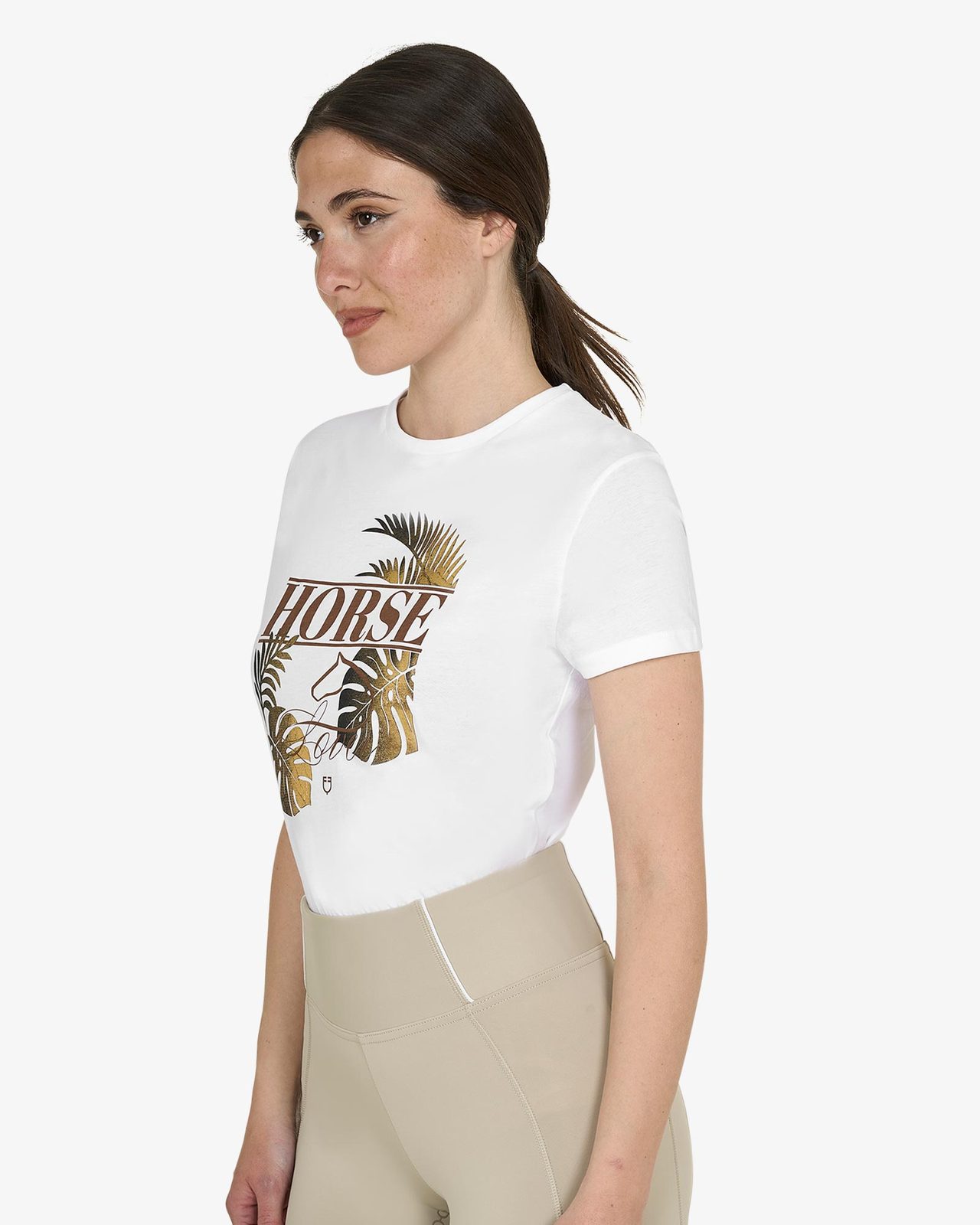 T-shirt donna Horse Palm in cotone
