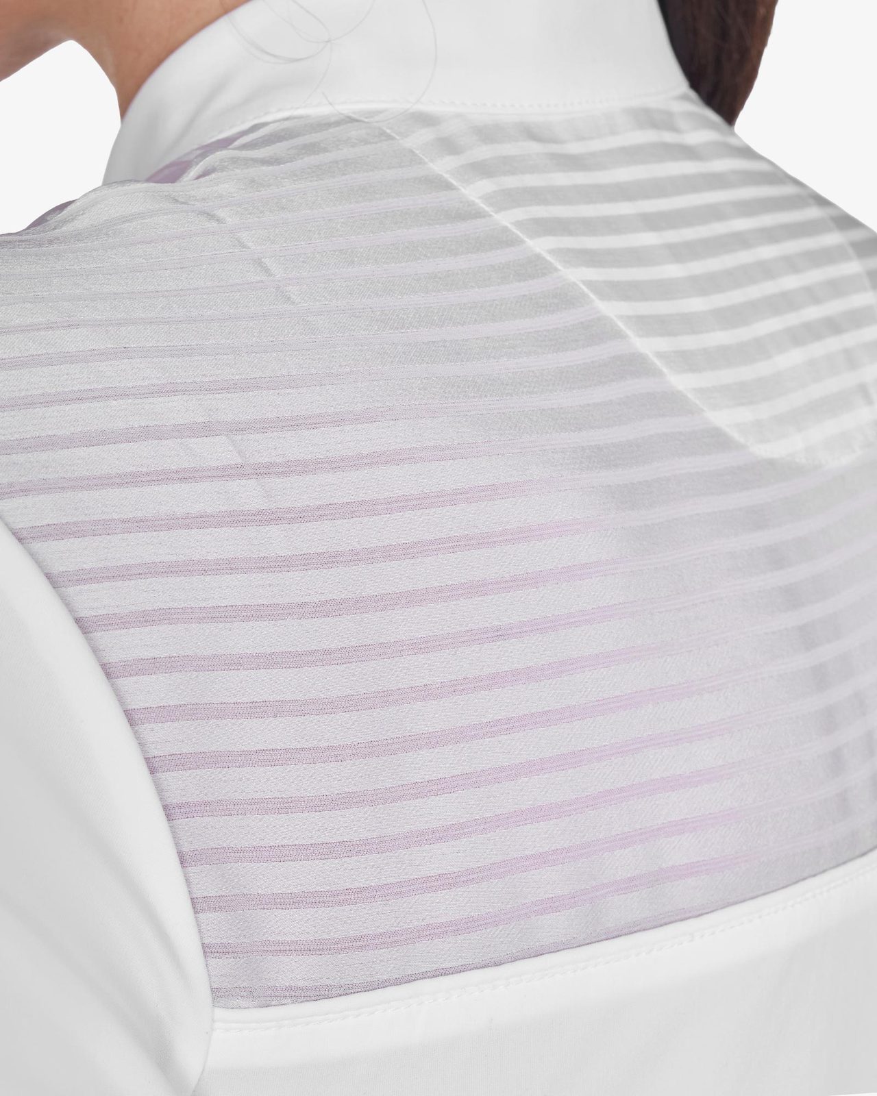 Polo concorso donna slim fit con inserti in tessuto simil seta