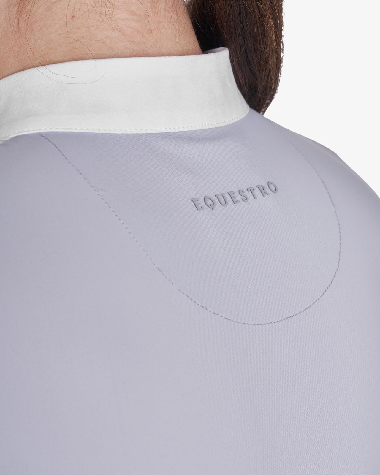 Polo donna concorso a maniche lunghe e zip
