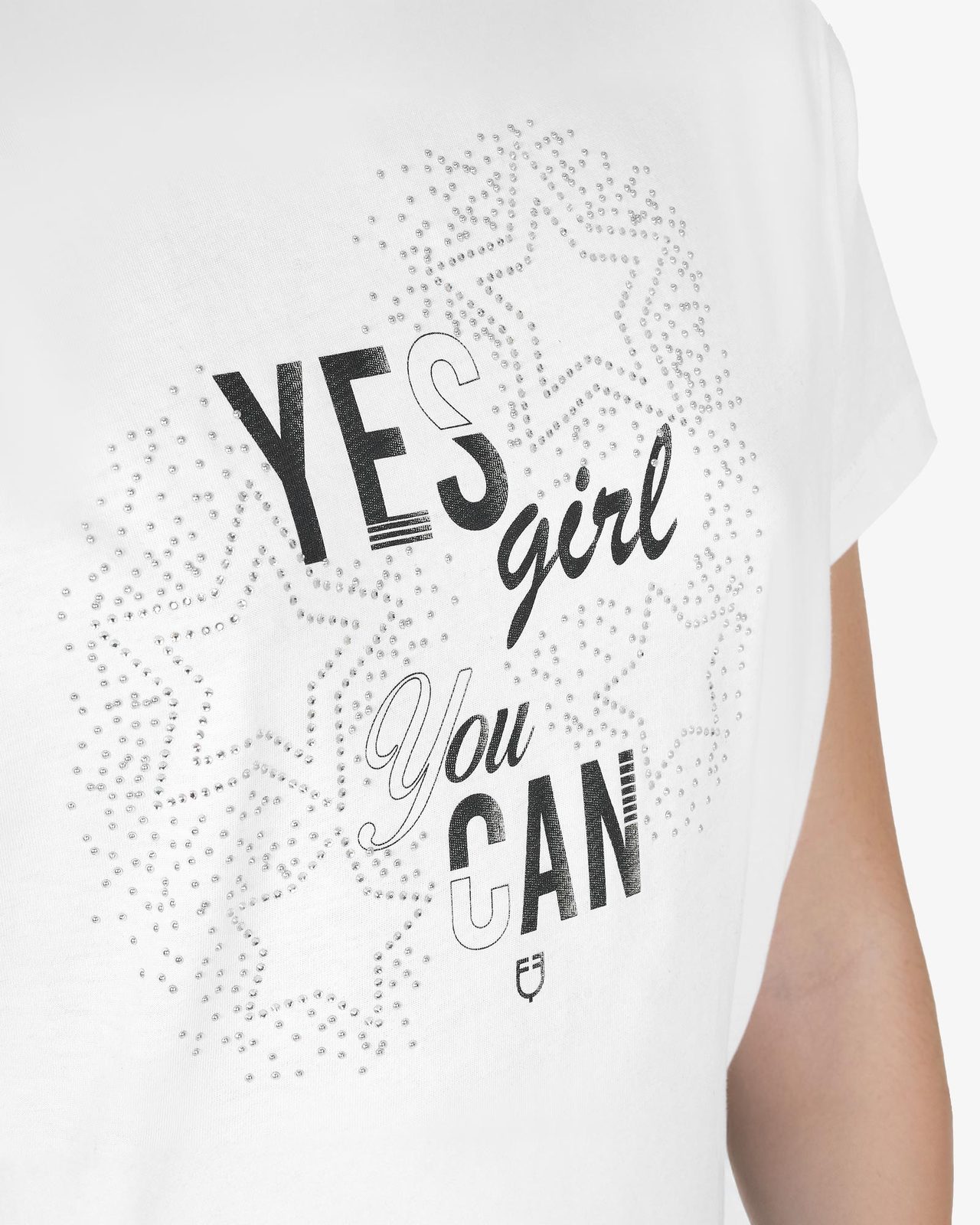 Girls' Yes Girl You Can cotton T-shirt