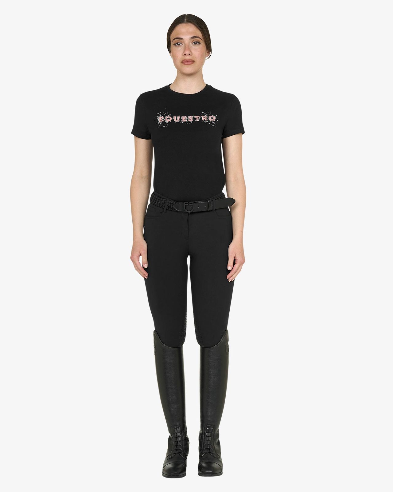 T-shirt donna Strass in cotone