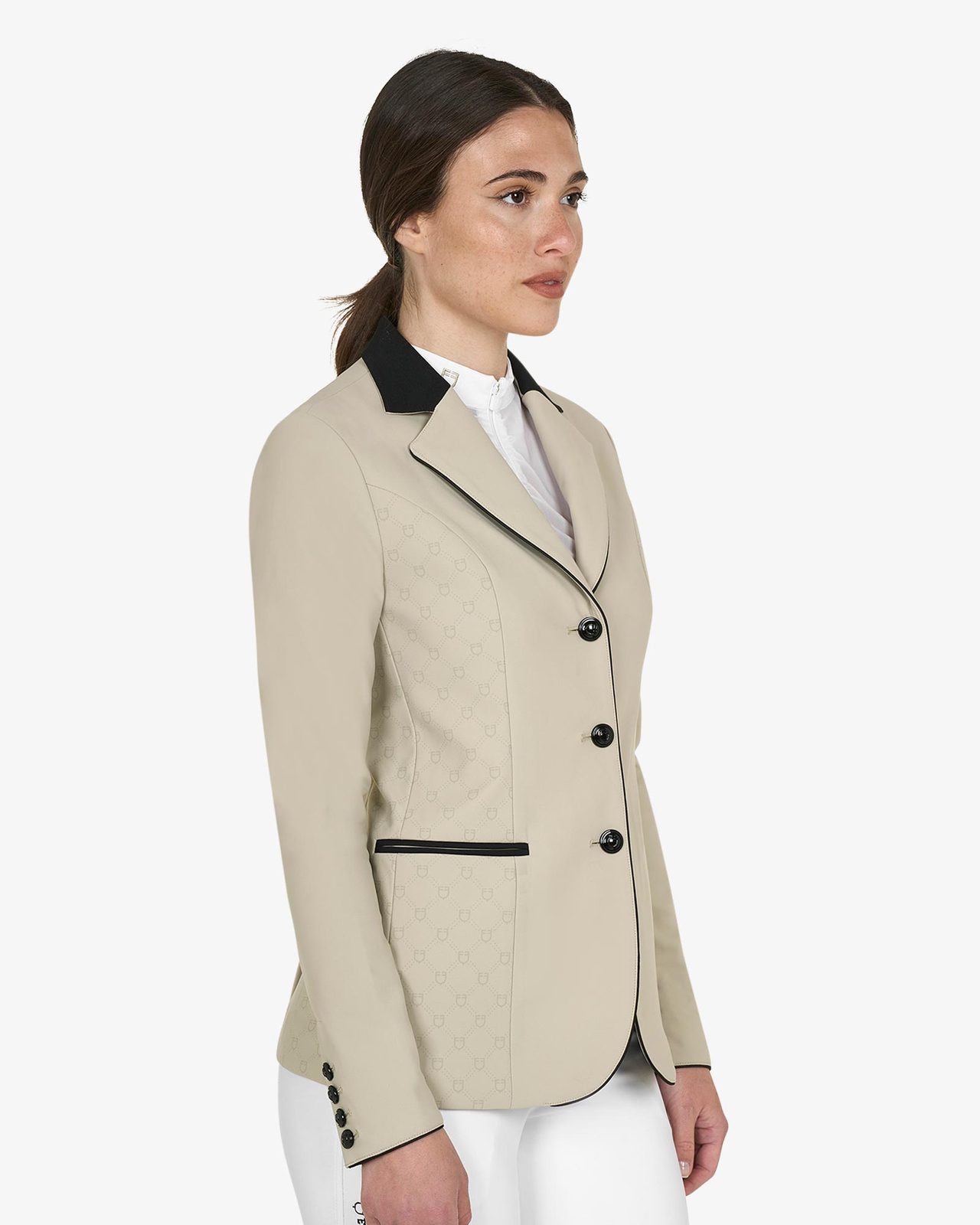 Women's Monogram competition jacket with three buttons