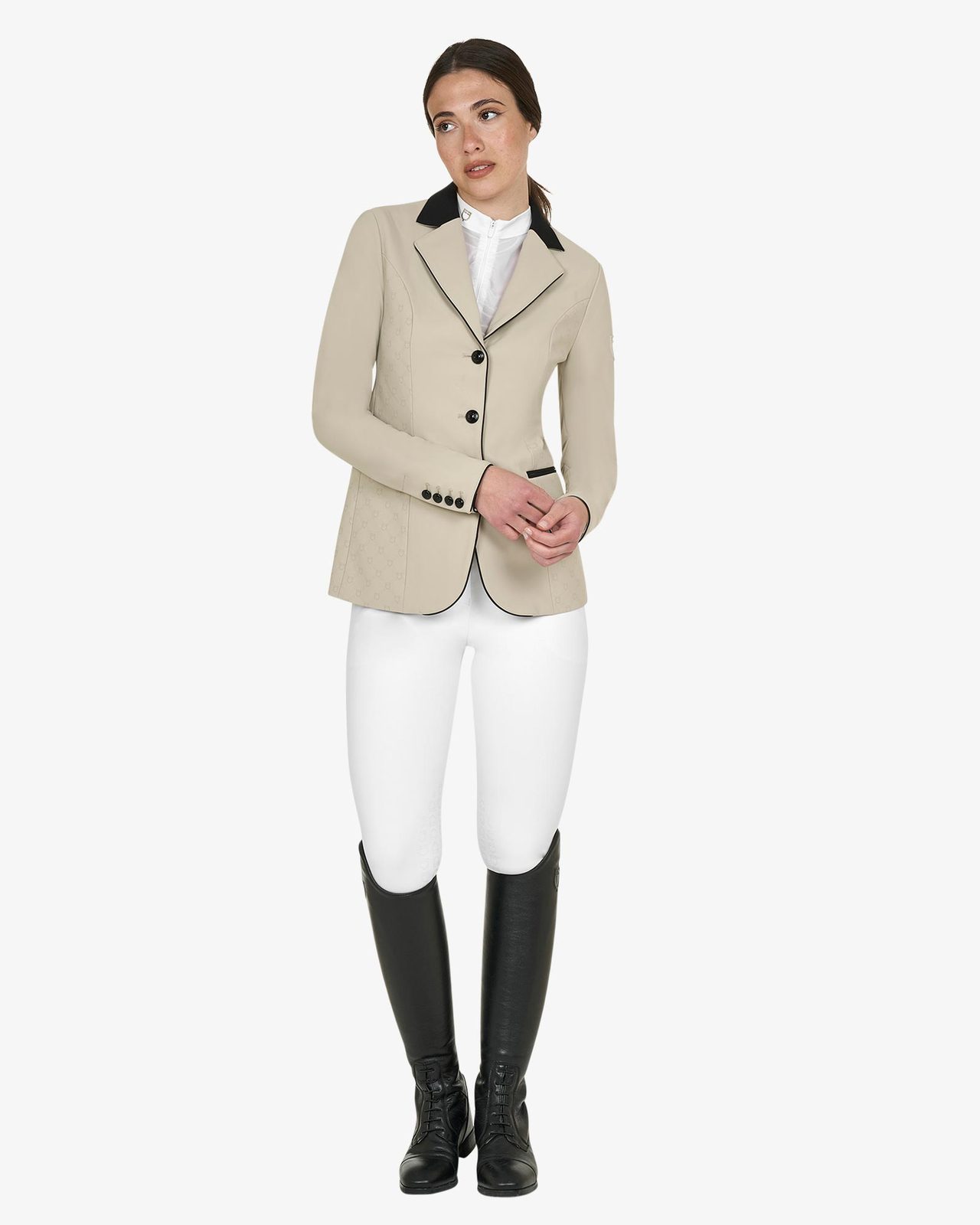 Women's Monogram competition jacket with three buttons