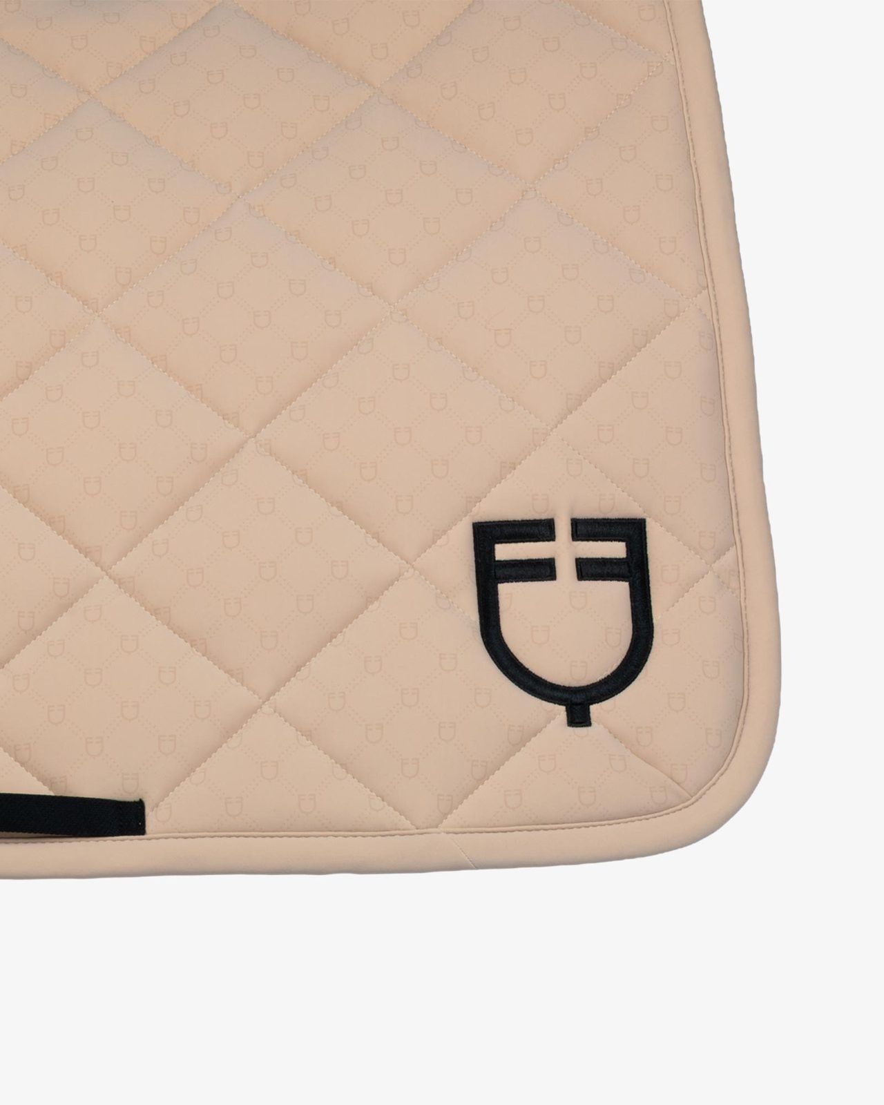 Dressage saddle pad with monogram print