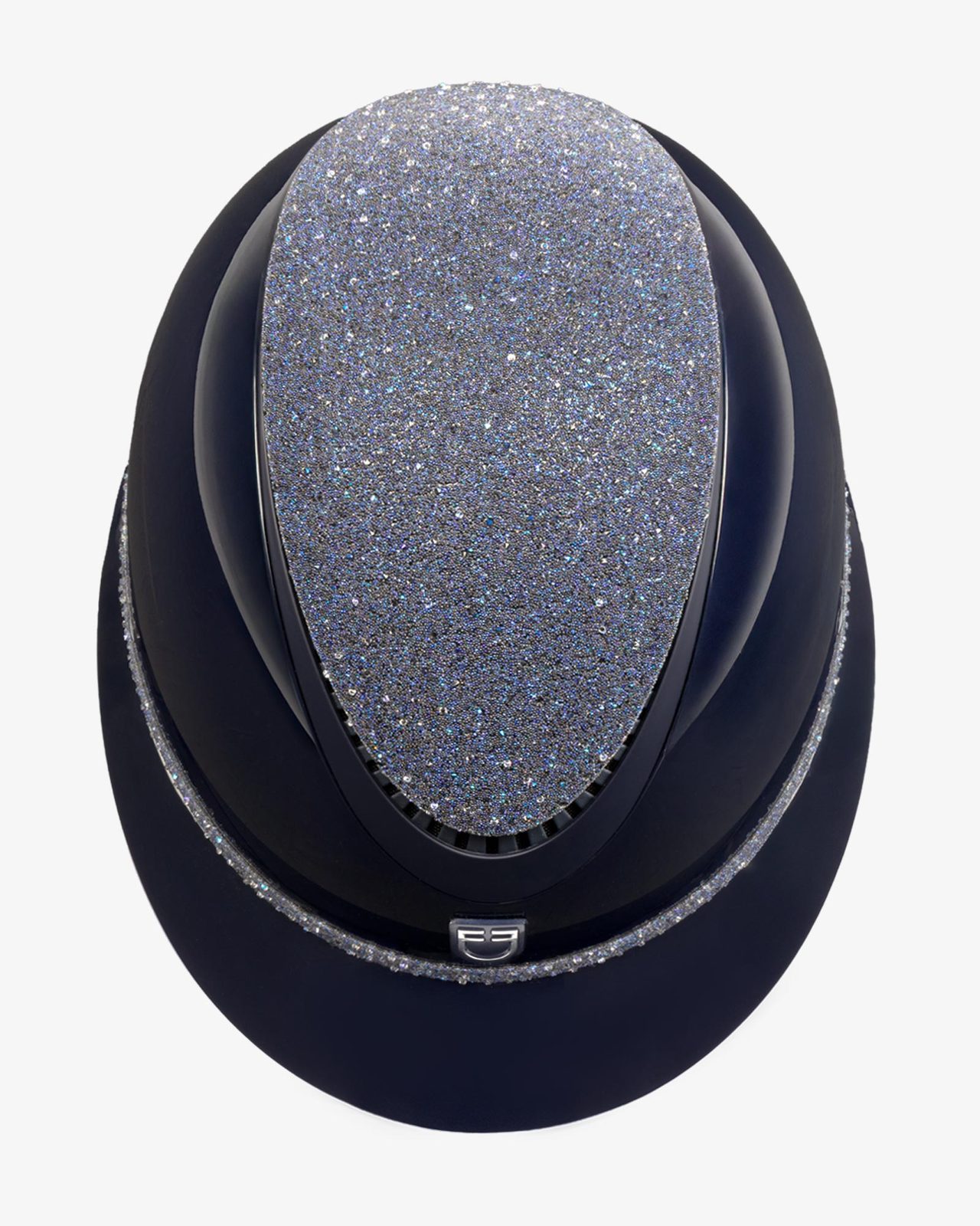 Helmet with wide visor and rhinestones homologation EN 1384-2023