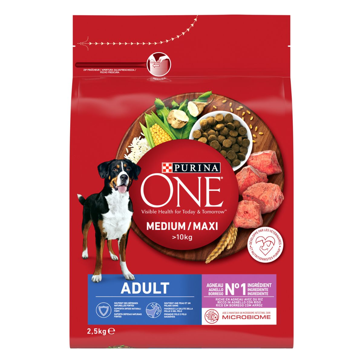 Purina ONE Medium / Maxi > 10kg Adult Ricco in Agnello con Riso