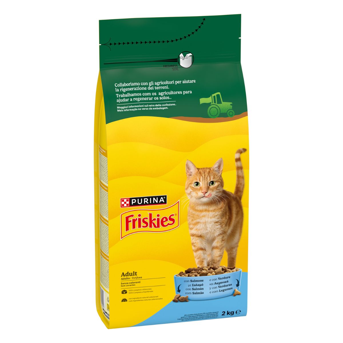PURINA FRISKIES® Adult con Salmone e con Verdure in confezione da 2kg
