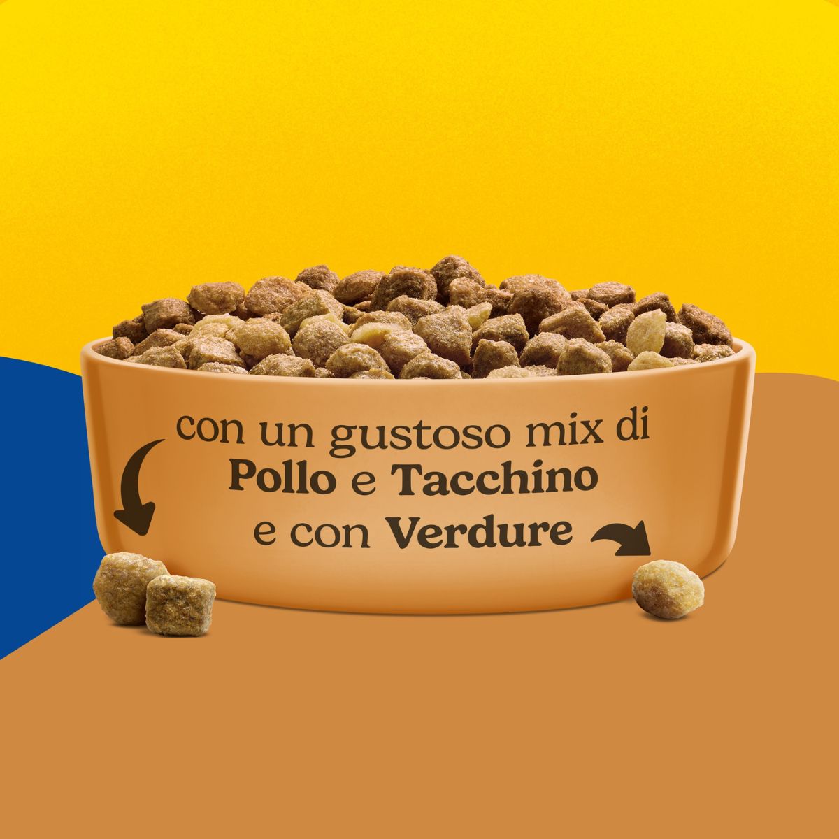 PURINA FRISKIES® Sterilized crocchette per gatti adulti sterilizzati con un gustoso mix di Pollo e Tacchino e con Verdure in confezione da 1,5kg