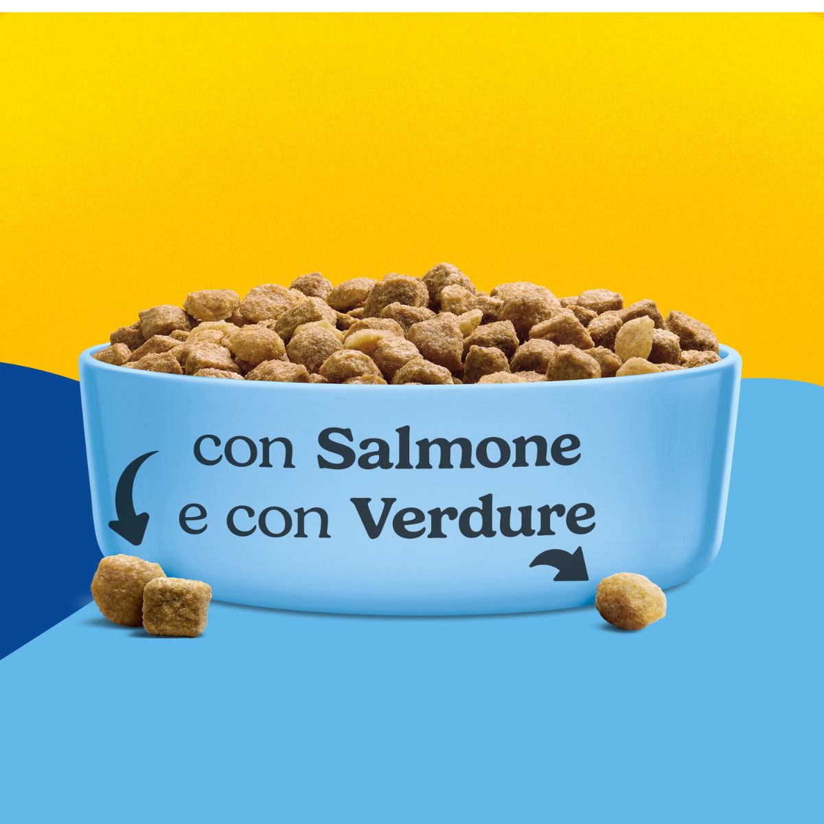 PURINA FRISKIES® Sterilized crocchette per gatti adulti sterilizzati con Salmone e con Verdure in confezione da 375g