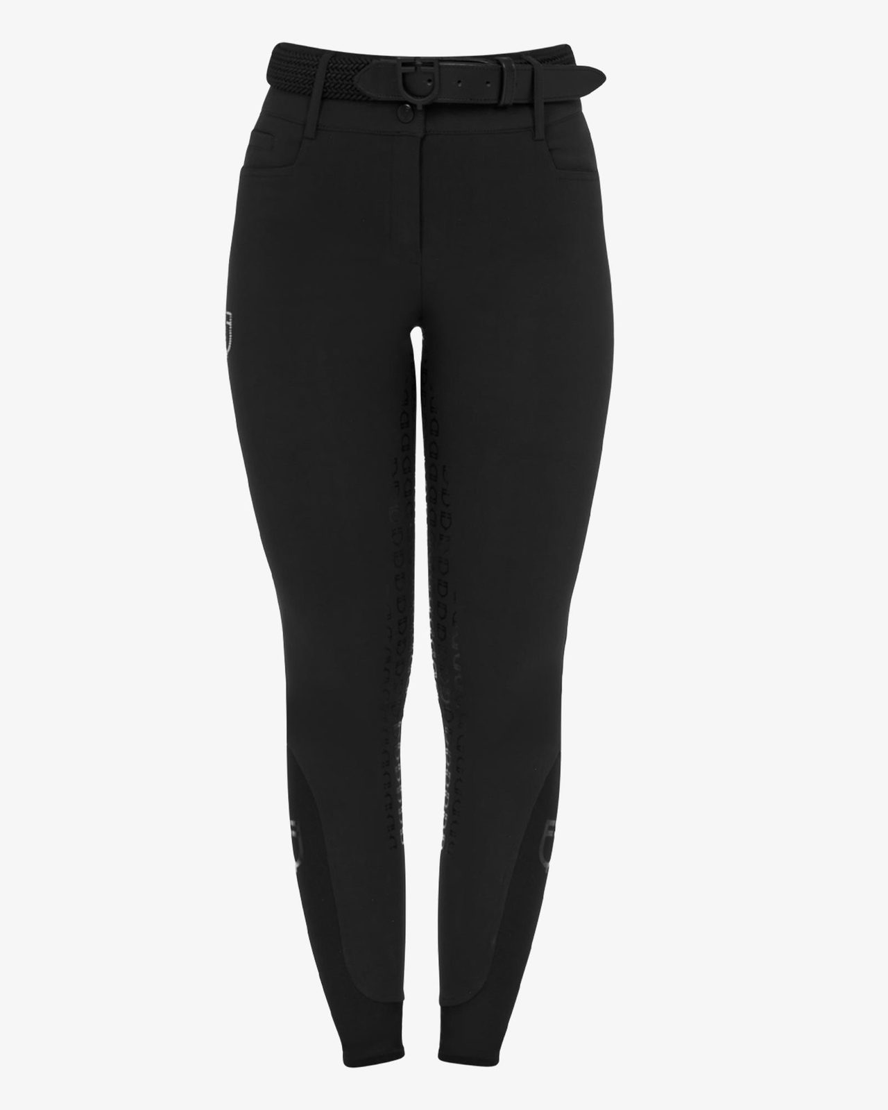 Women's high-waisted full-grip breeches with rhinestone logo