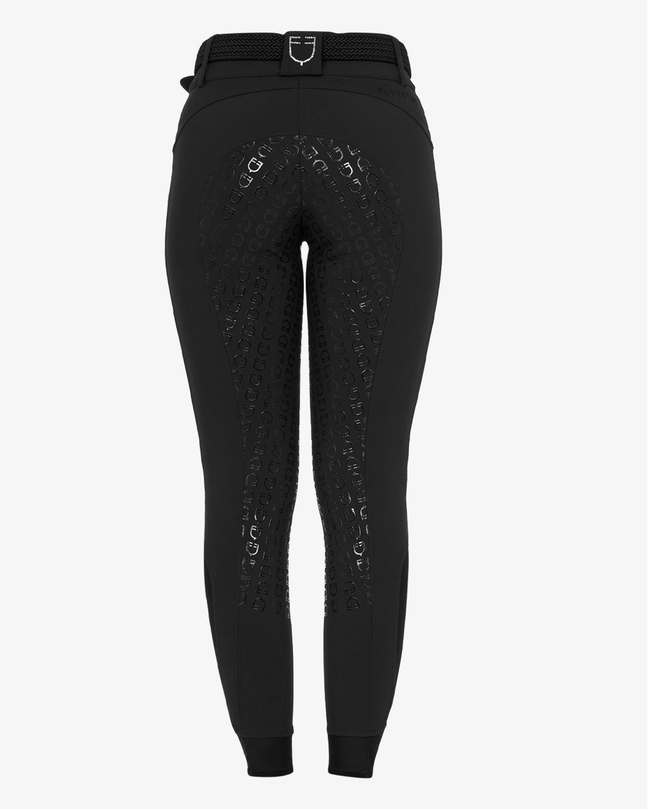 Women's high-waisted full-grip breeches with rhinestone logo