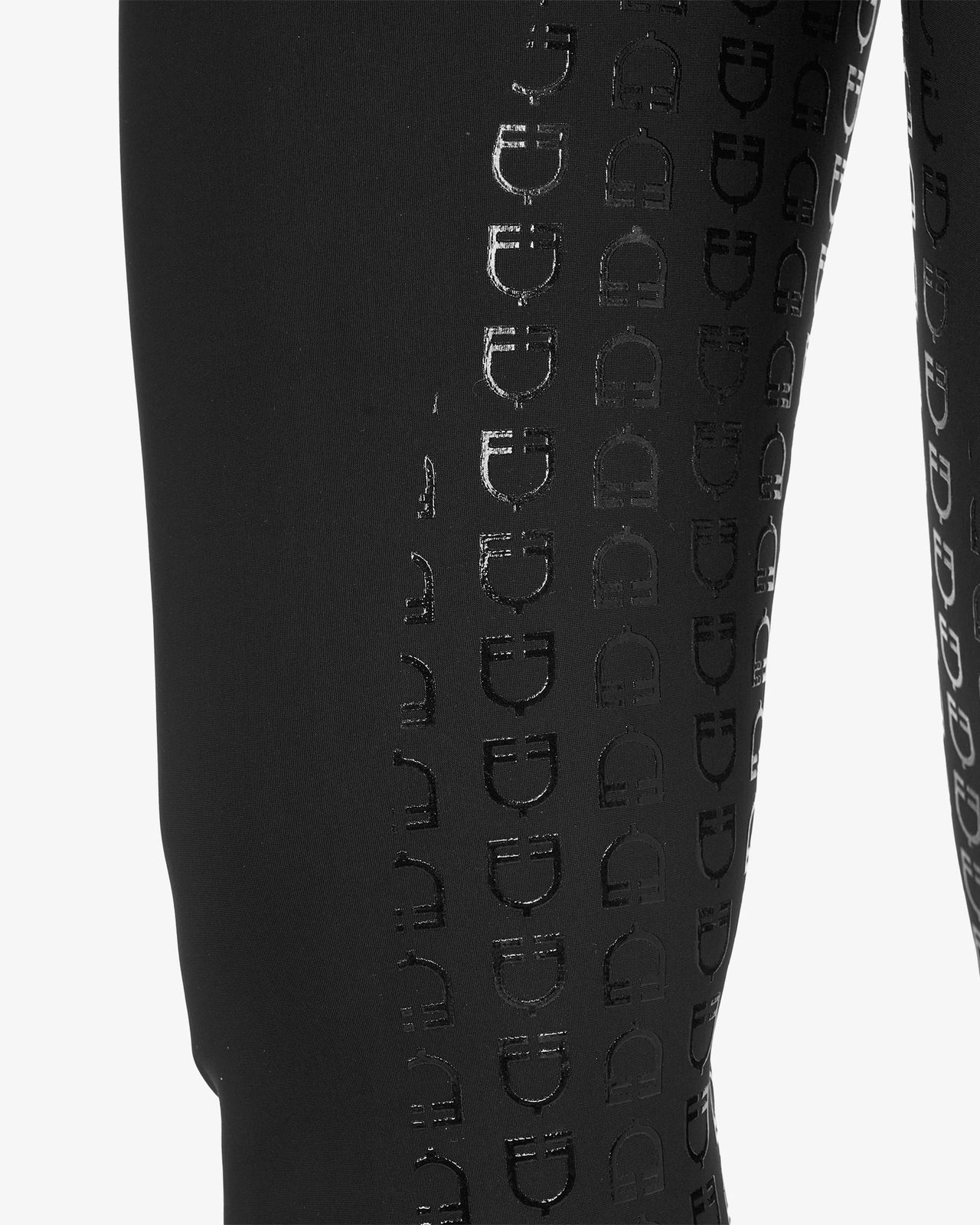 Women's high-waisted full-grip breeches with rhinestone logo