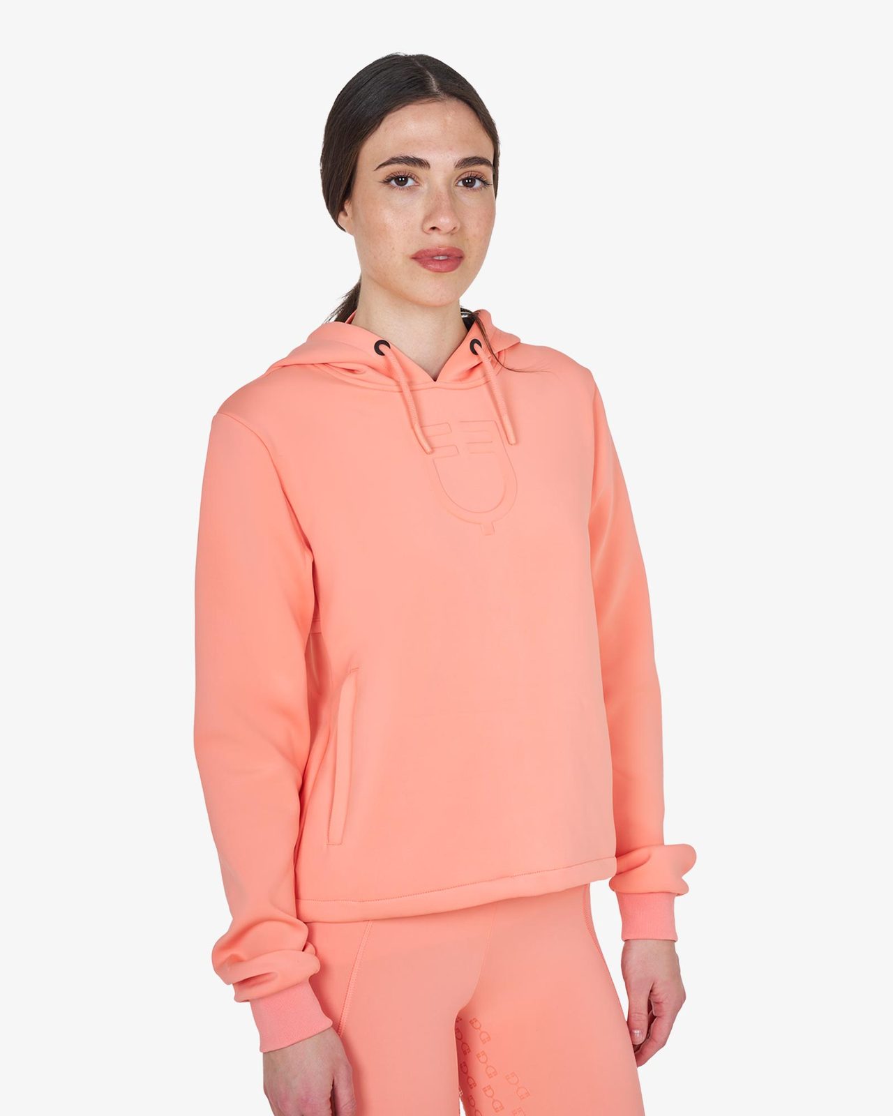 Felpa donna cut out con cappuccio