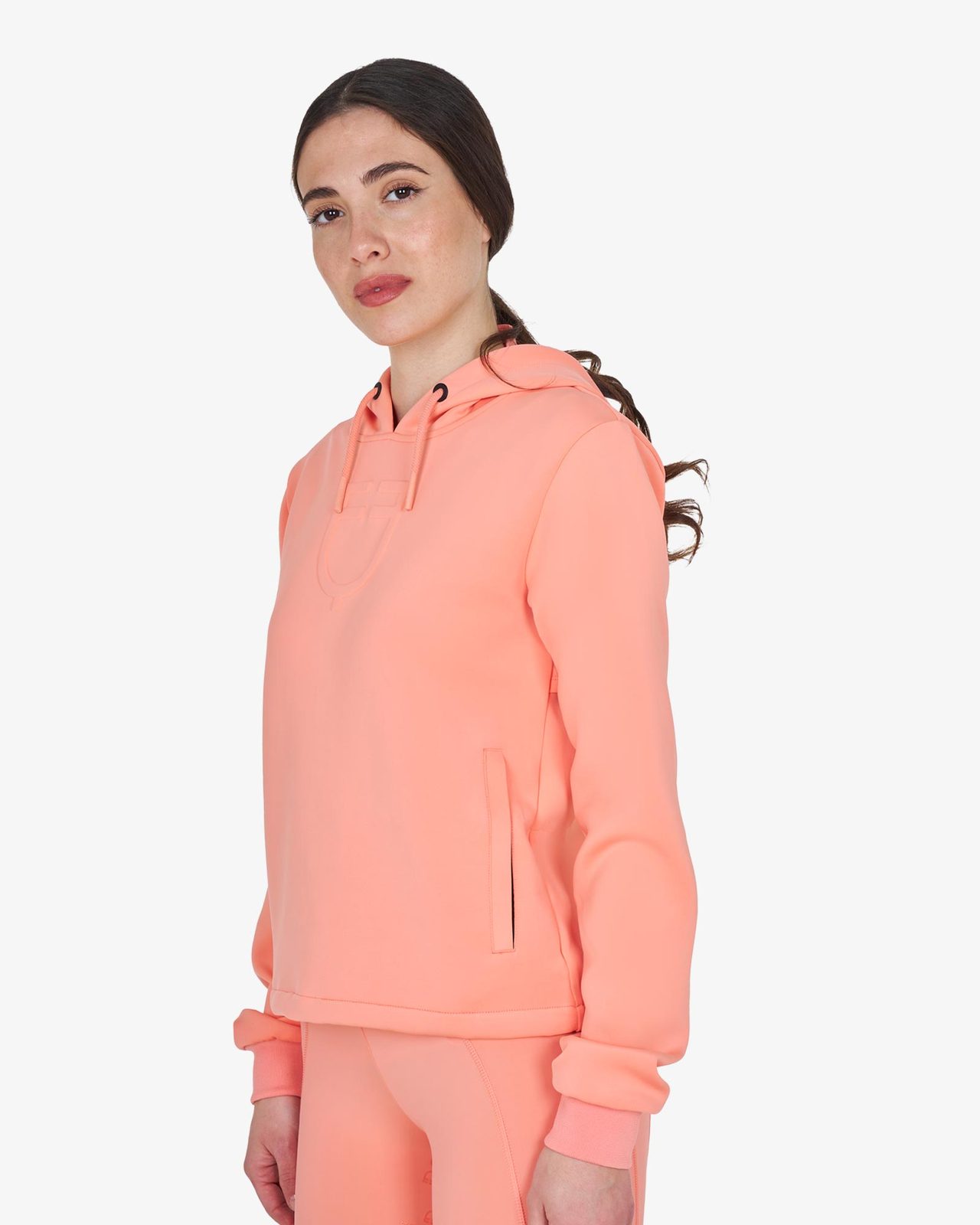 Felpa donna cut out con cappuccio