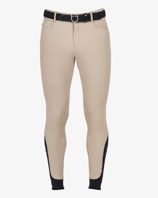 Men's slim fit grip breeches with logo