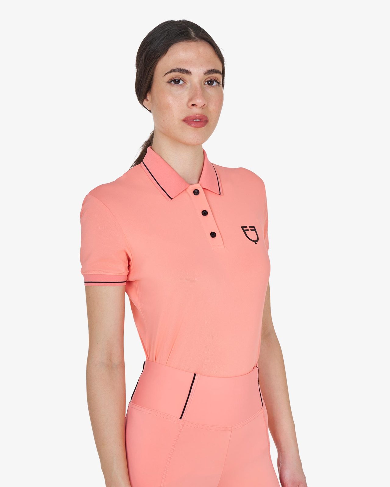 Polo donna slim fit in tessuto traspirante