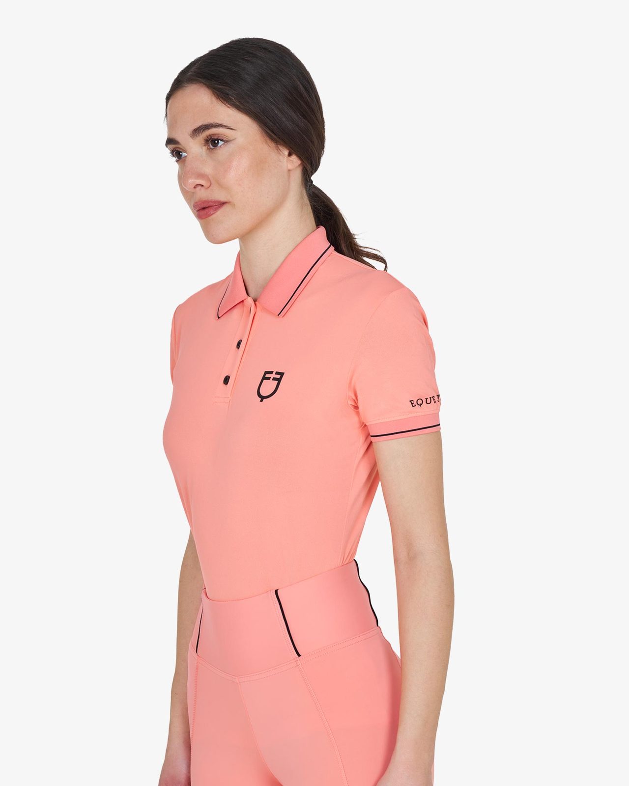 Polo donna slim fit in tessuto traspirante