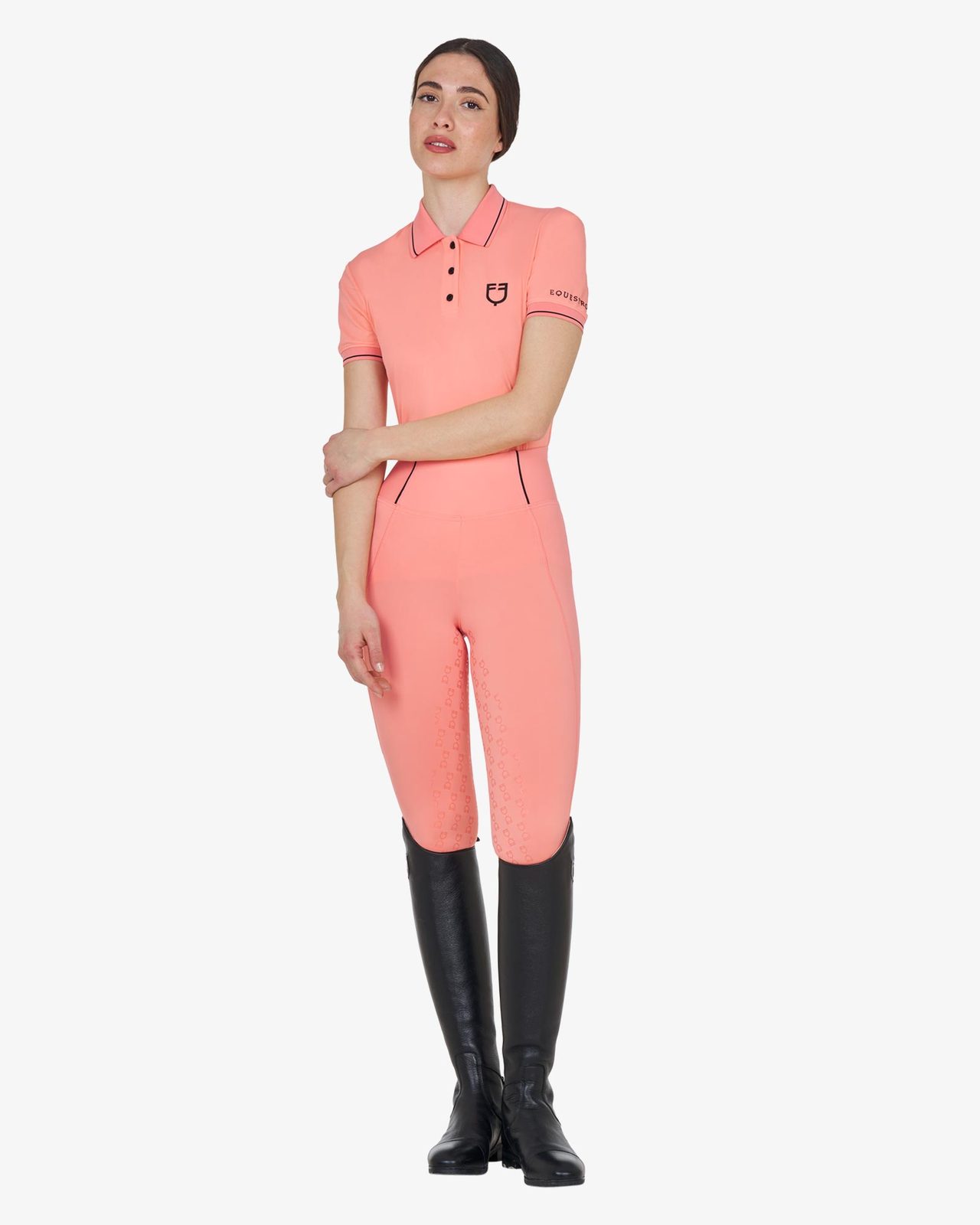 Polo donna slim fit in tessuto traspirante