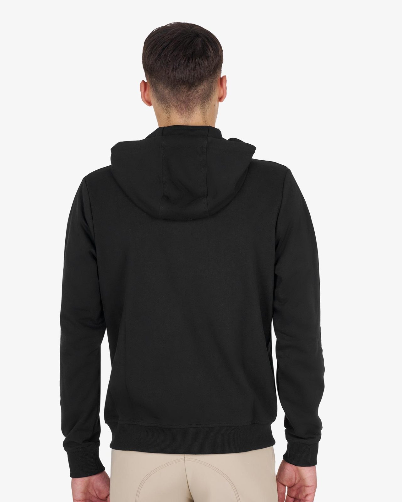 Felpa uomo con cappuccio regolabile e zip