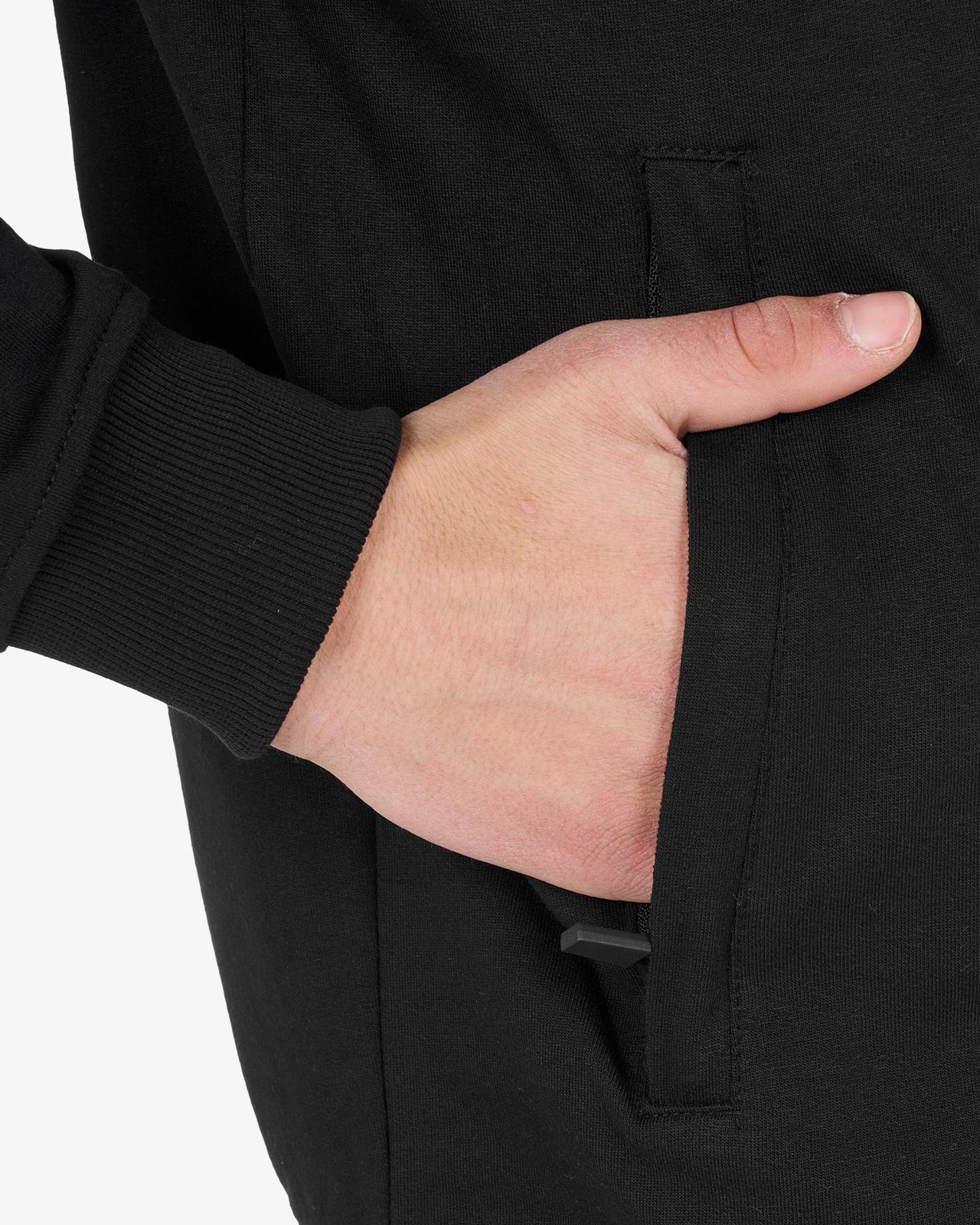 Felpa uomo con cappuccio regolabile e zip