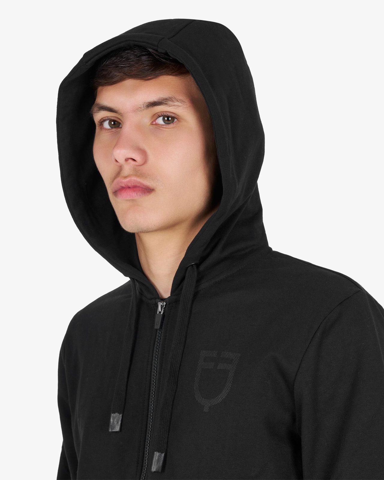 Felpa uomo con cappuccio regolabile e zip