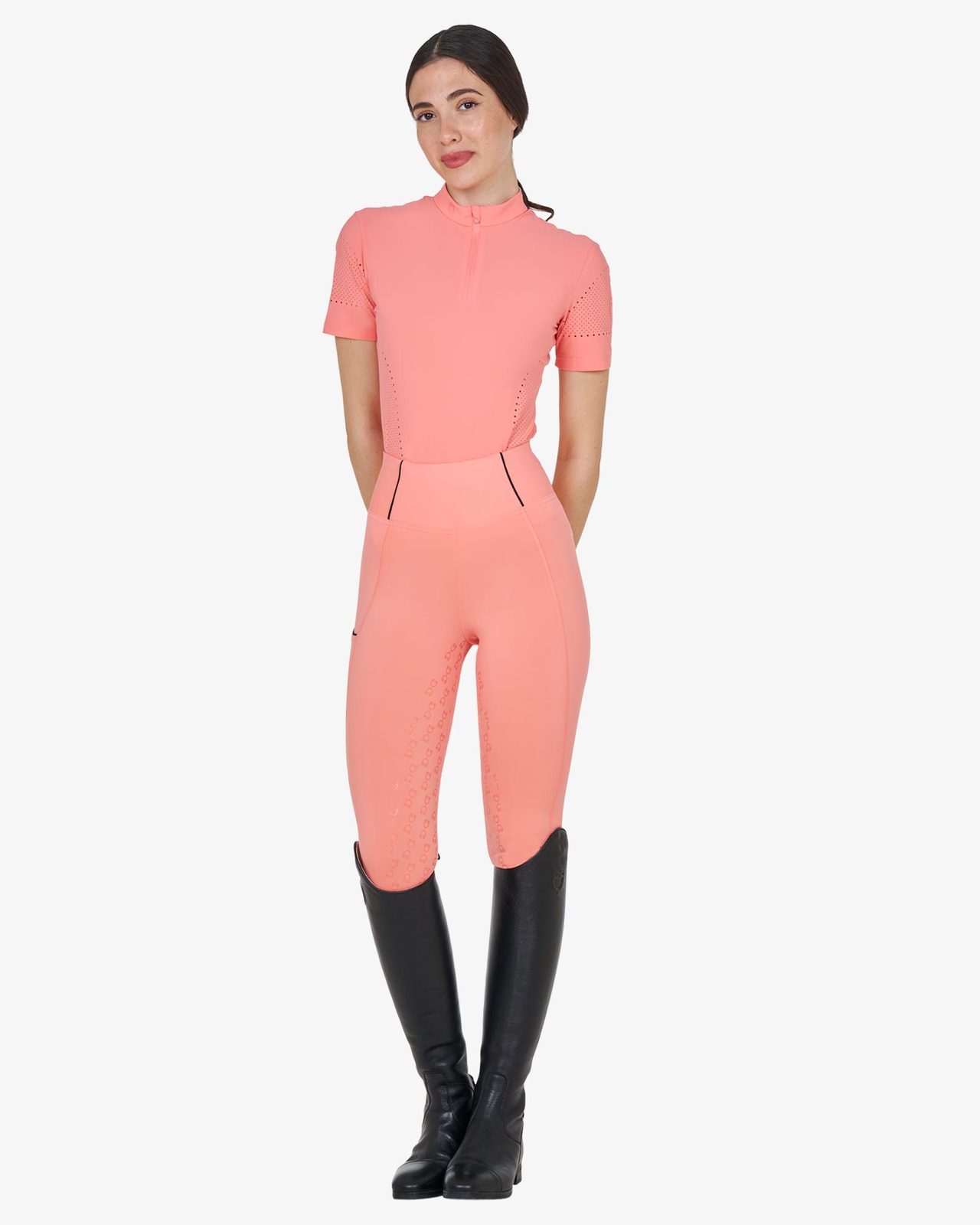 T-shirt donna da allenamento in tessuto tecnico con microfori