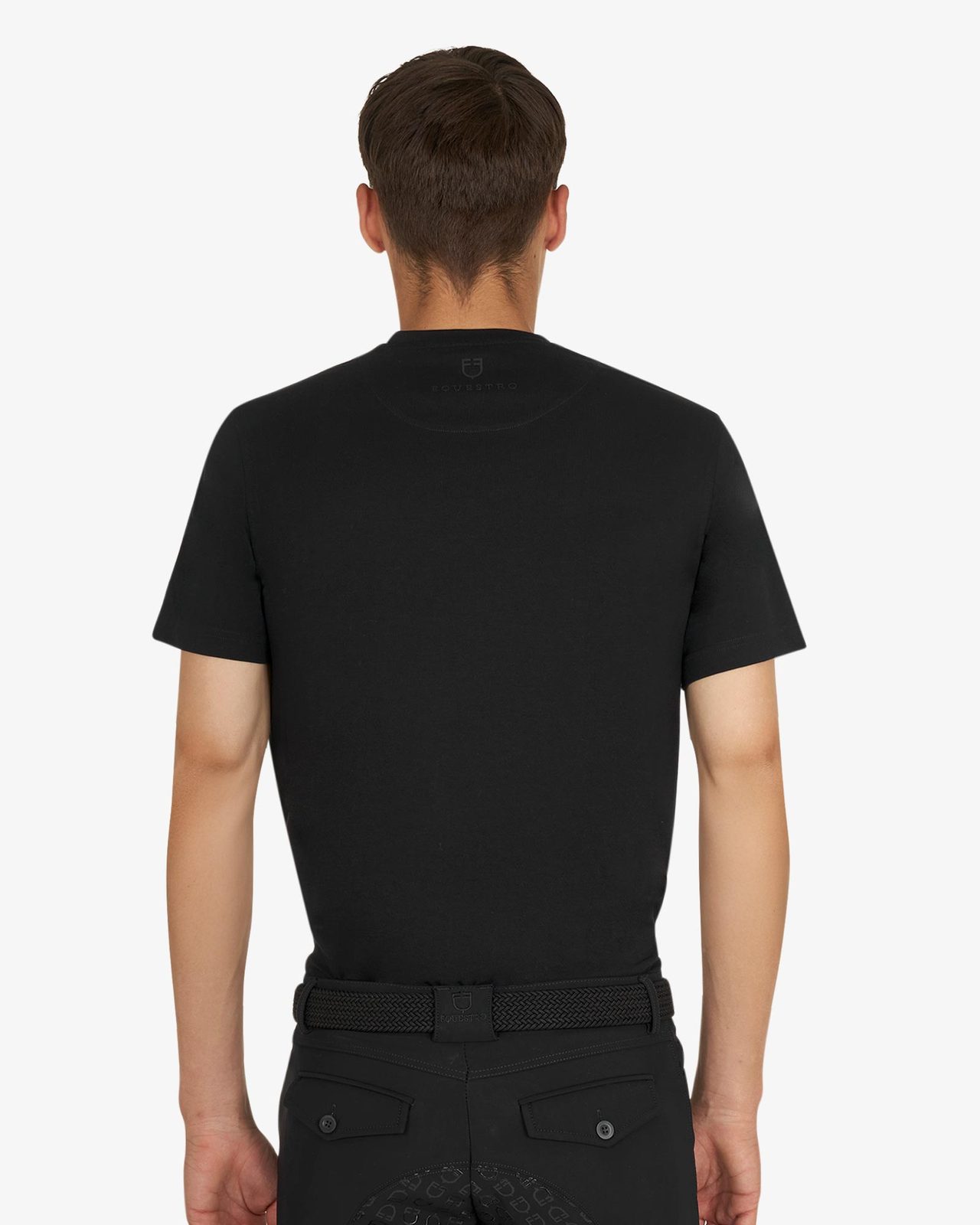 Men's basic T-shirt with glossy logo