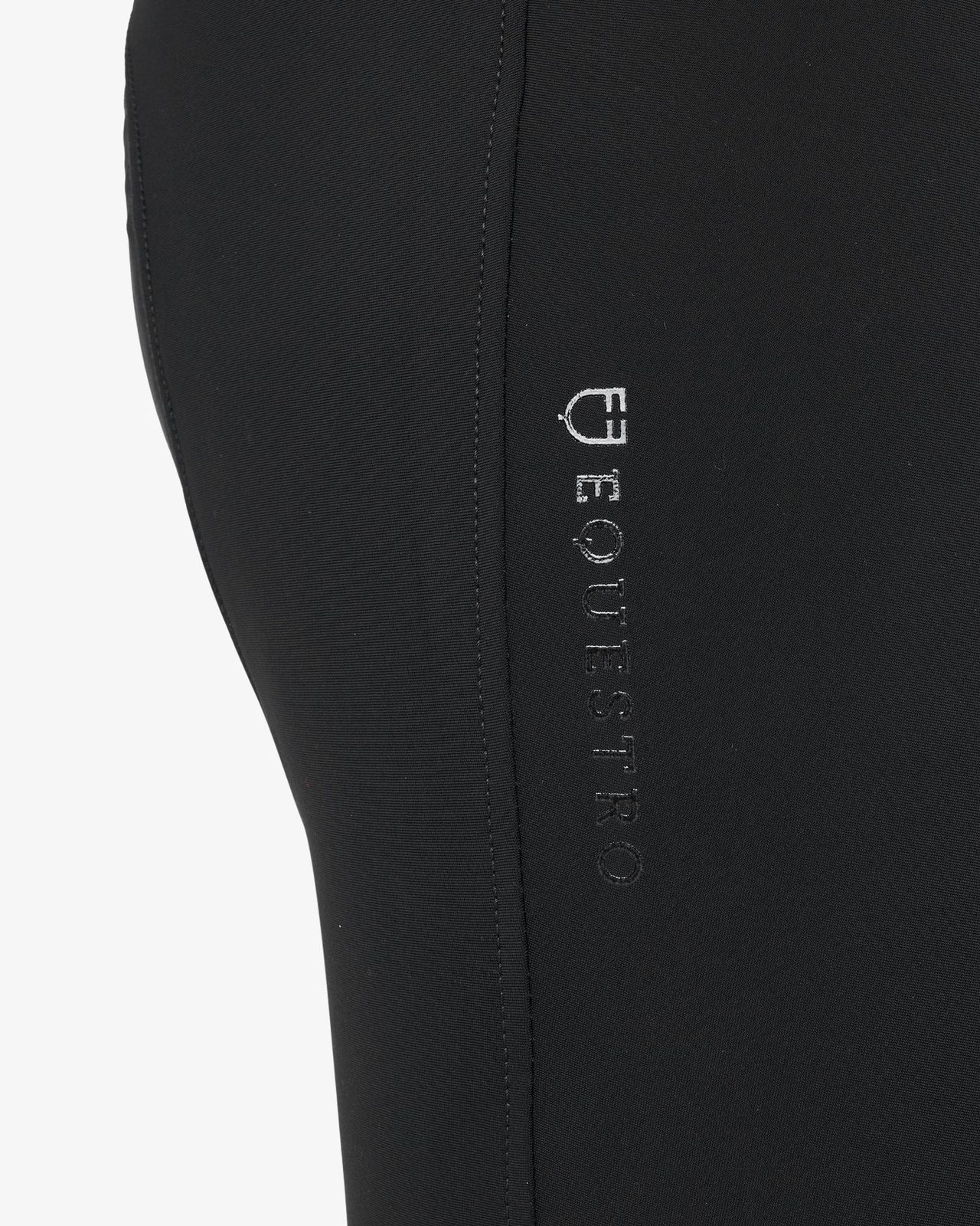 Pantaloni donna a vita alta logo in strass