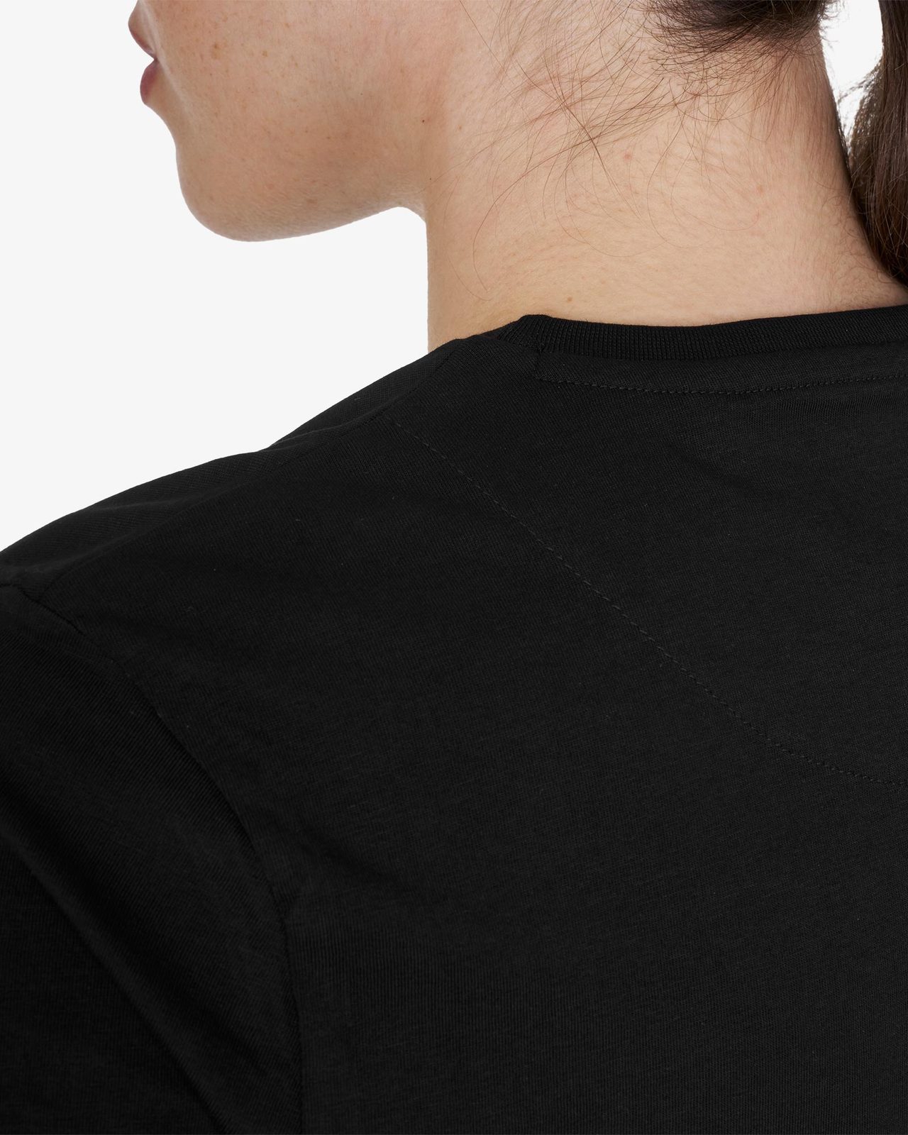 T-shirt basic donna logo glossy tono su tono