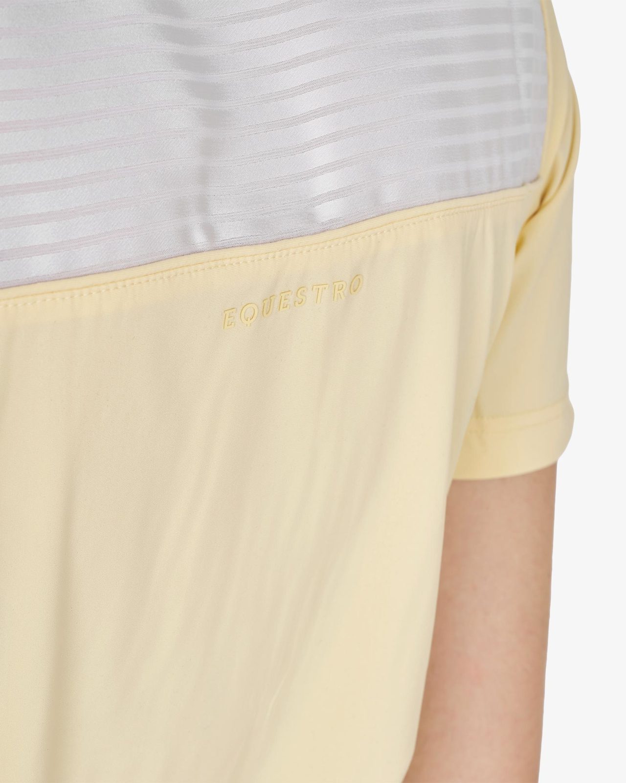 Polo concorso donna slim fit con inserti in tessuto simil seta