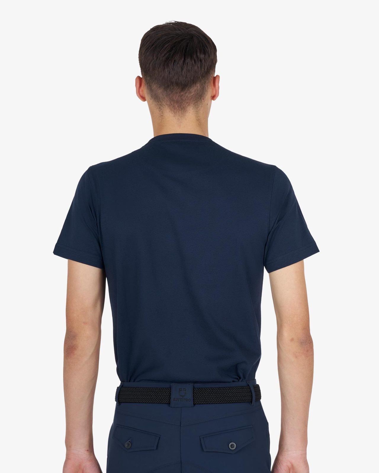 Men's basic T-shirt with glossy logo
