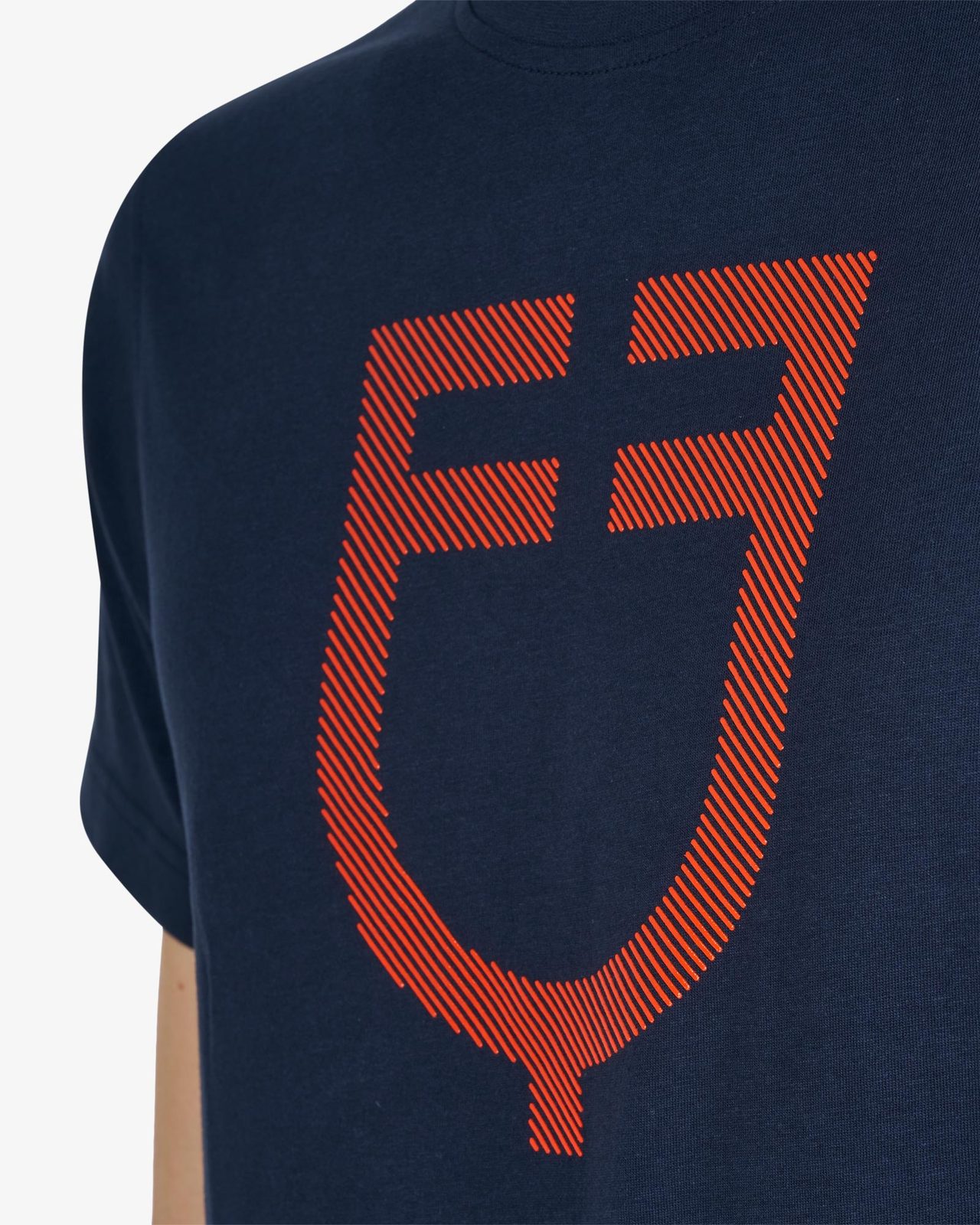 Men's basic T-shirt with glossy logo