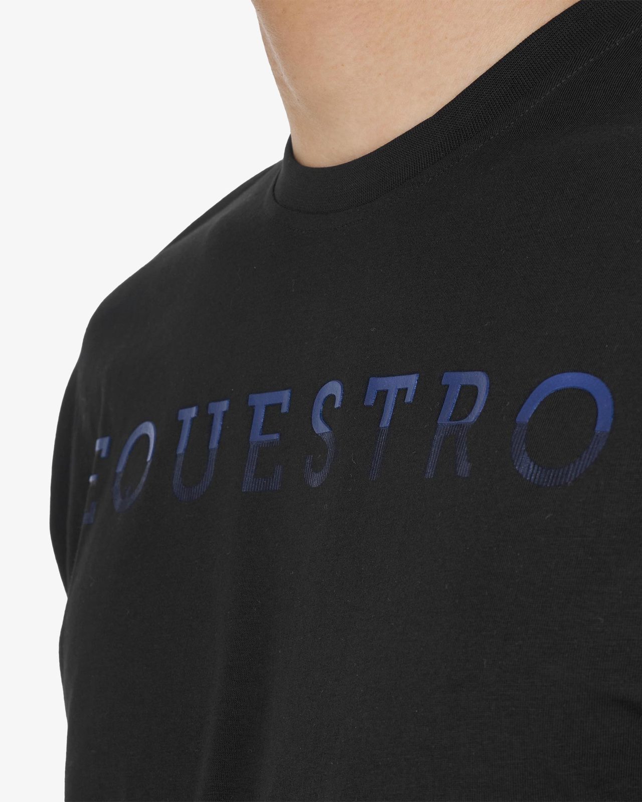 Men's basic T-shirt with chest lettering