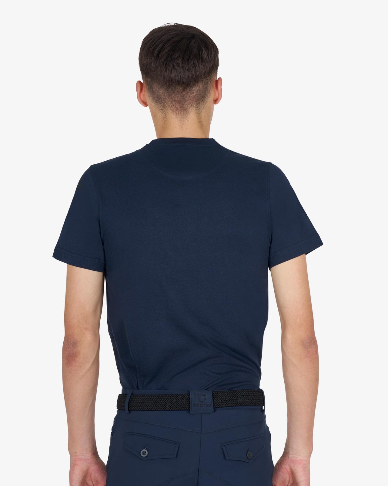 Men's basic T-shirt with chest lettering