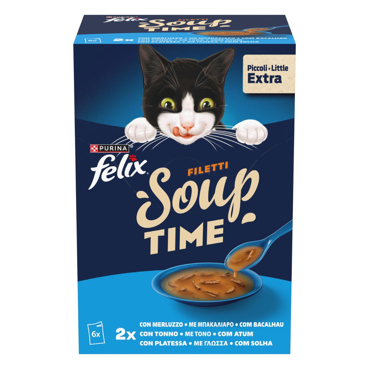 FELIX Soup Time Filetti Selezioni con Pesci 6x48g Merluzzo Tonno Platessa