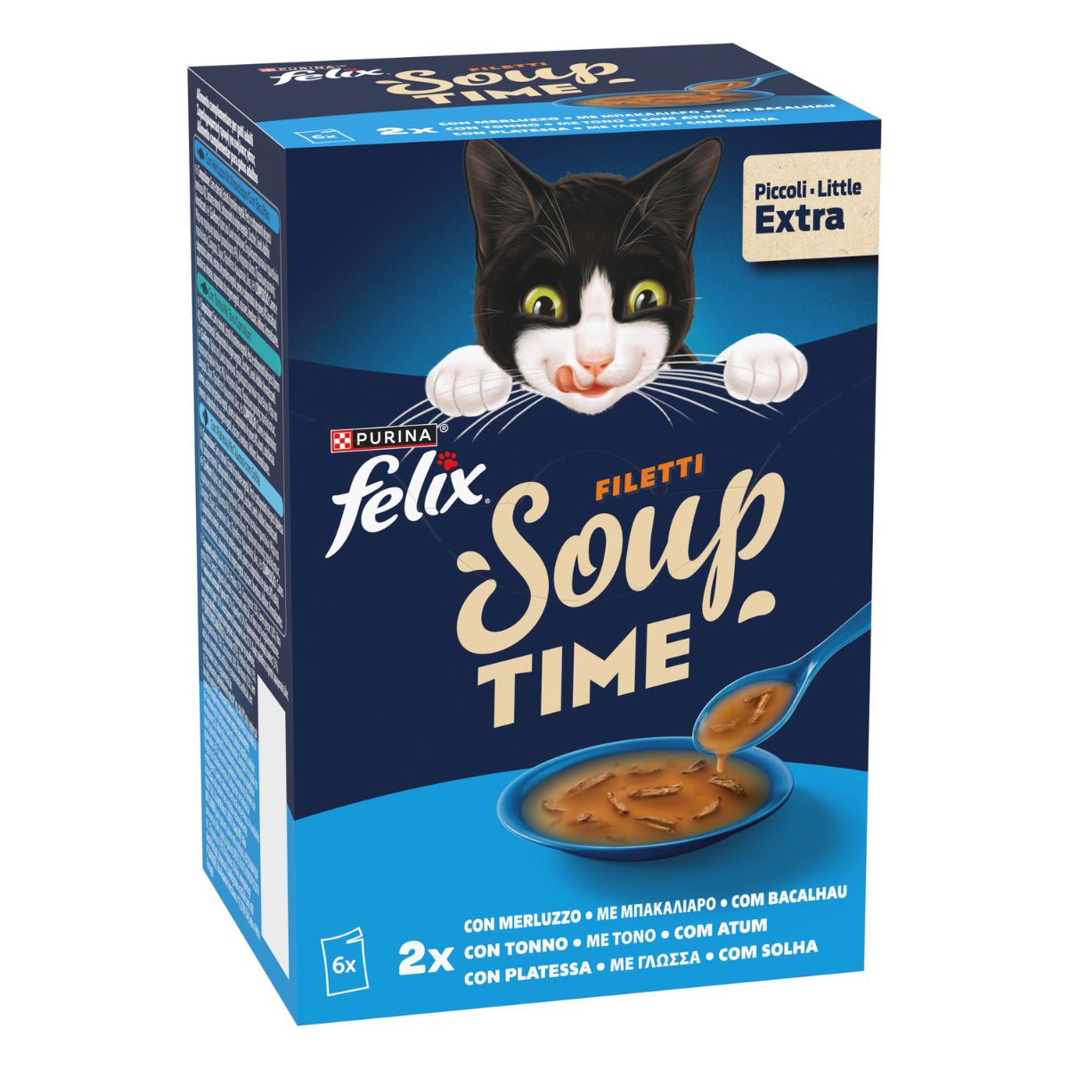 FELIX Soup Time Filetti Selezioni con Pesci 6x48g Merluzzo Tonno Platessa