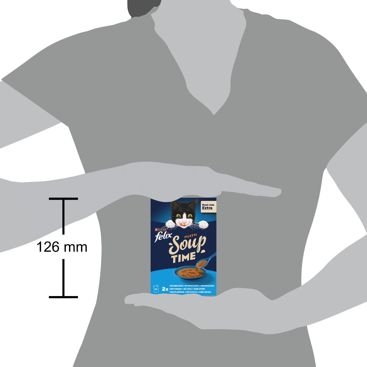 FELIX Soup Time Filetti Selezioni con Pesci 6x48g Merluzzo Tonno Platessa