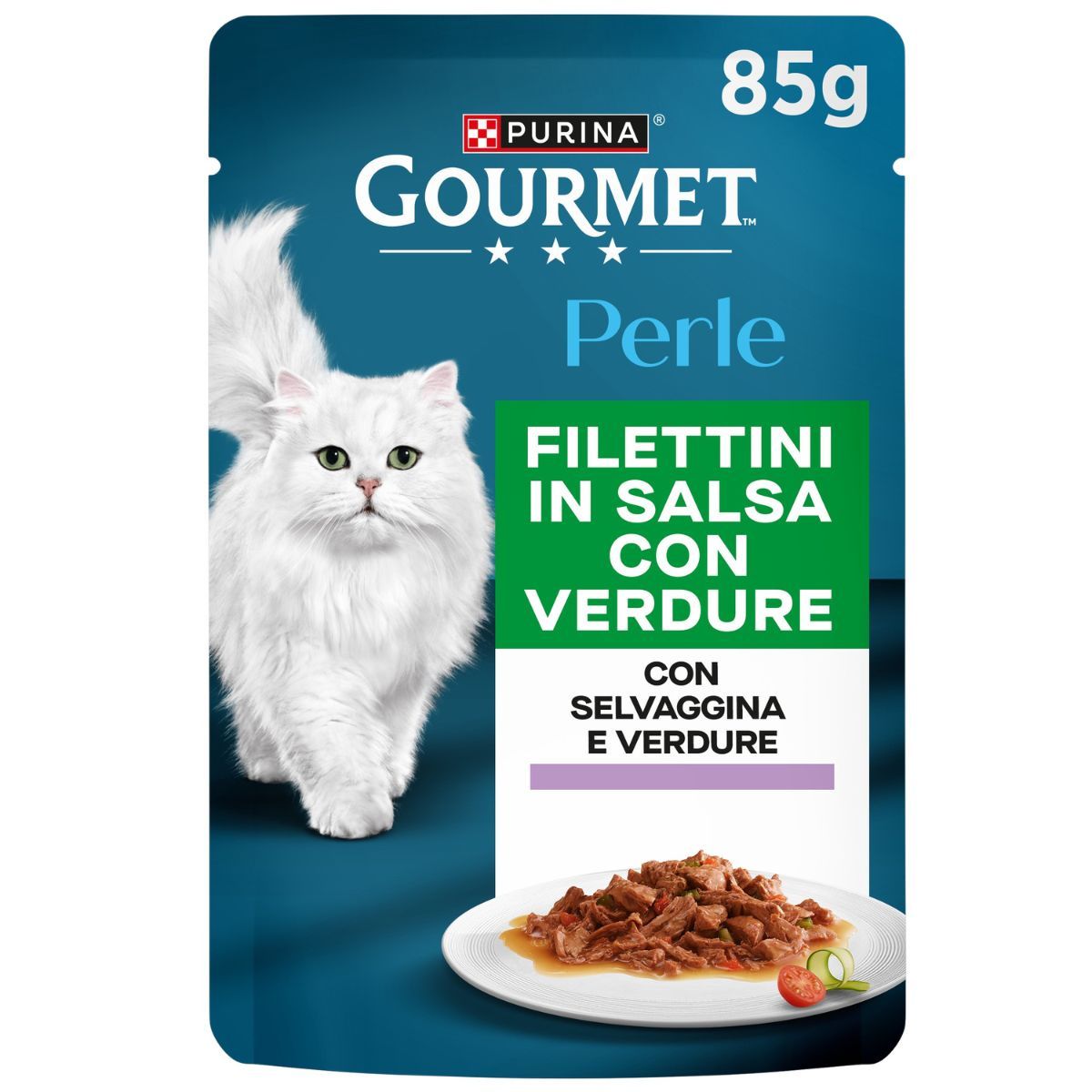 GOURMET PERLE 85g Filettini in Salsa con Selvaggina e Verdure