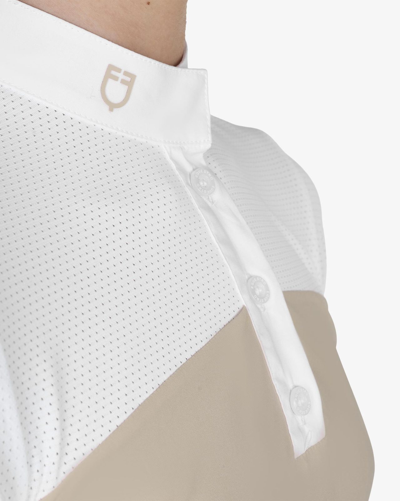 Polo bambina da concorso slim fit tessuto traforato