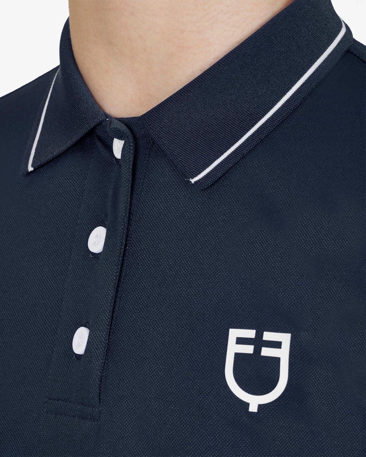 Kids' slim fit polo shirt in antibacterial technical fabric