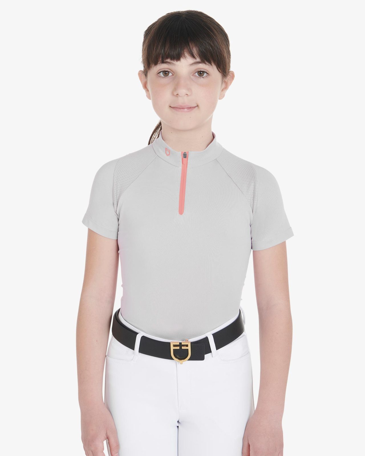 Kids' slim fit training polo shirt high performance