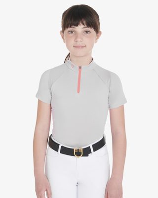 Kids' slim fit training polo shirt high performance