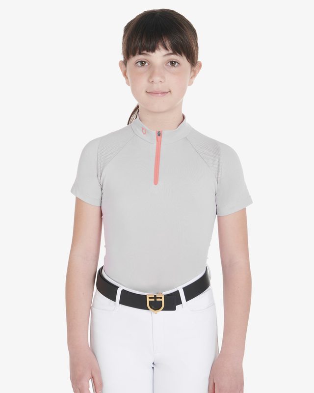 Polo bambini da allenamento slim fit in tessuto tecnico