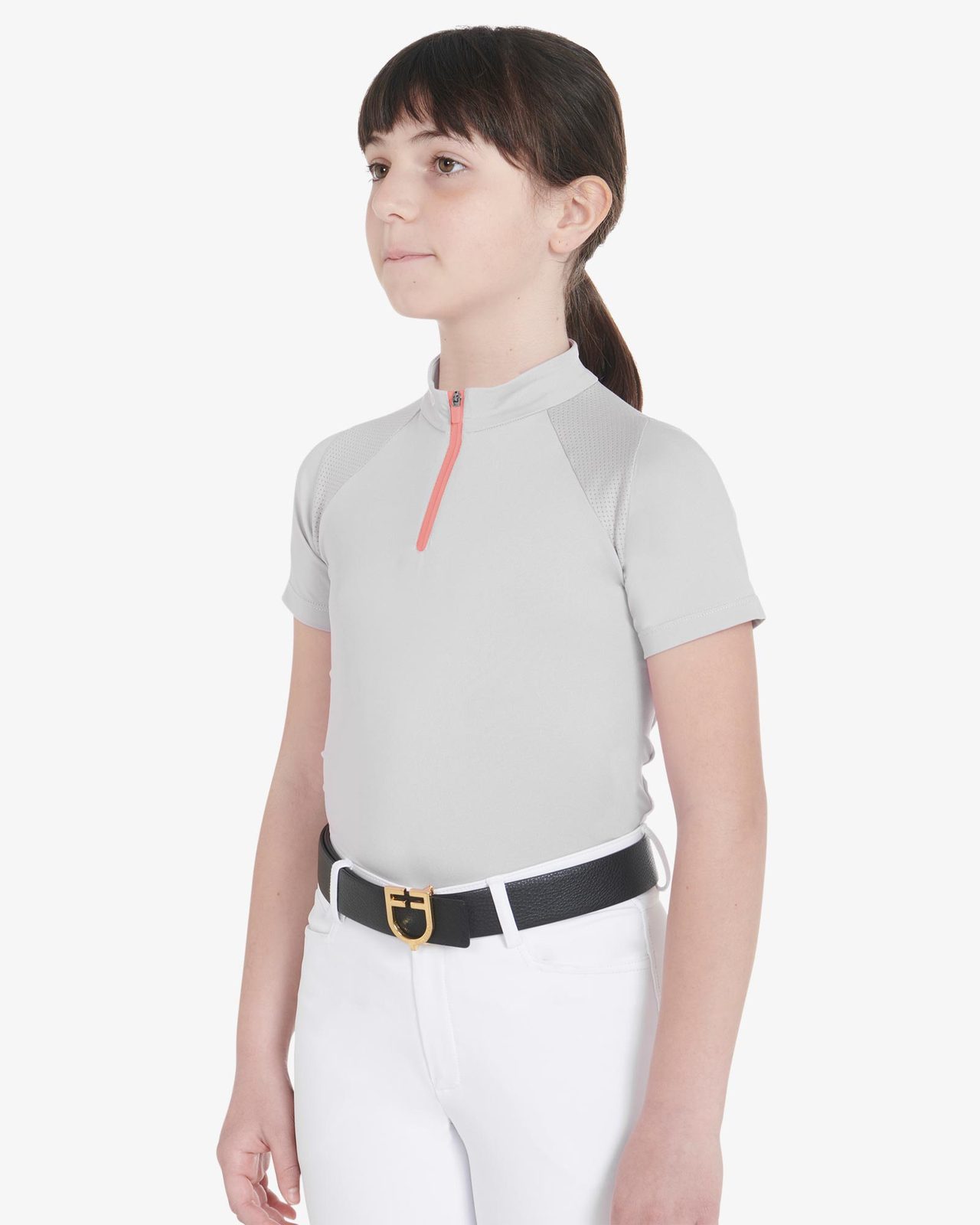 Kids' slim fit training polo shirt high performance